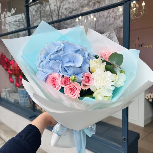 Blue hydrangea