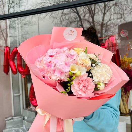 Pink hydrangea