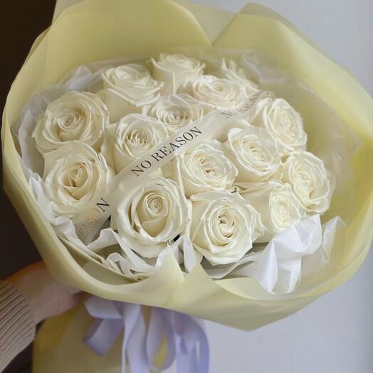 🌹Bouquet of 15 white roses