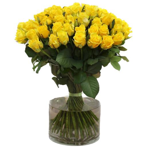 35 yellow roses