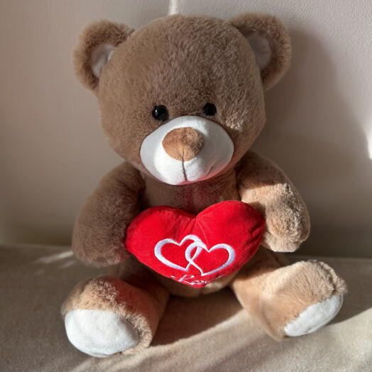 🧸 Plush Teddy Bear with Heart – The Perfect "I Love You" ♥️ Romantic Gift