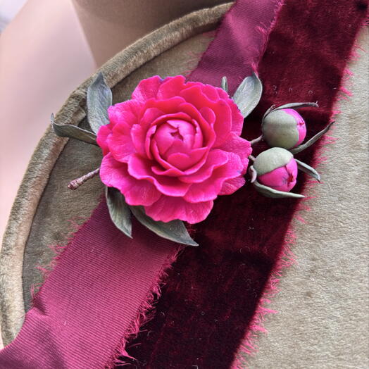 Brooch Peony