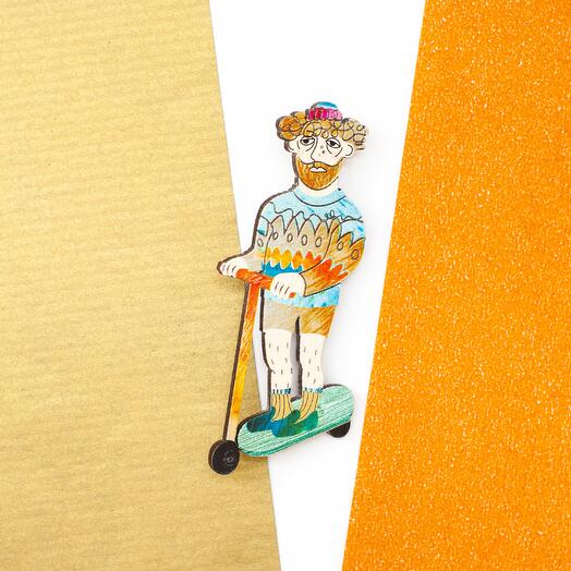 Guy on a scooter