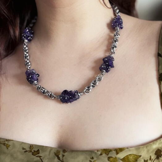 Lavender bundle necklace