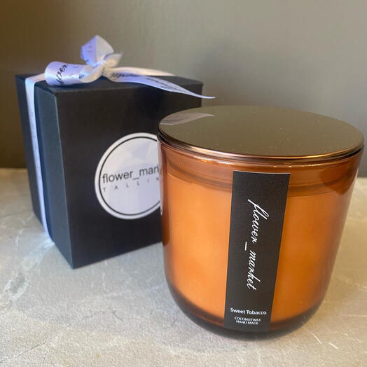 Vela aromática 'Vanilla Life' en vaso de vidrio de color, 250 g