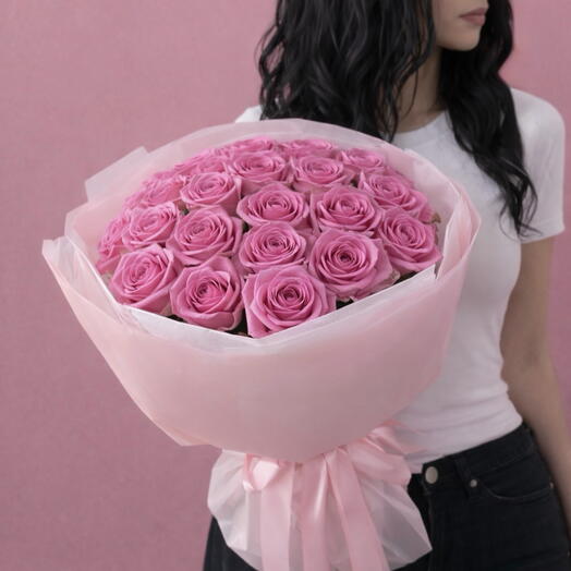🌹Bouquet of 25 pink roses