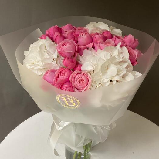 Mix white dark pink