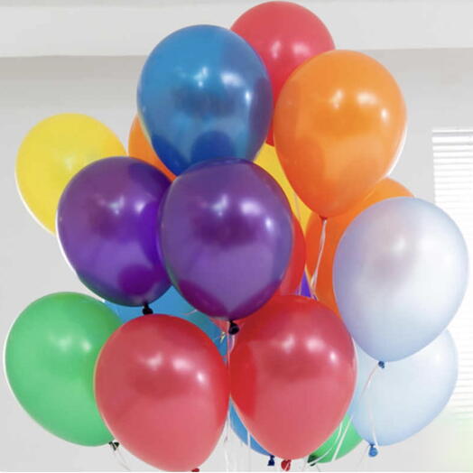 10 rainbow balloons