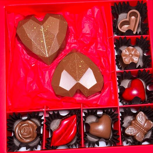 Dubai Schokoladenherzen Geschenkbox