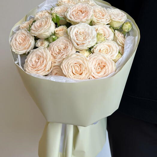 Cream Bushy peony rose