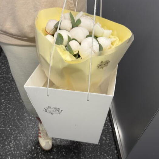 White peonies