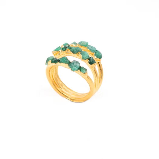 3 Lines Emerald Ring - FUSION Collection