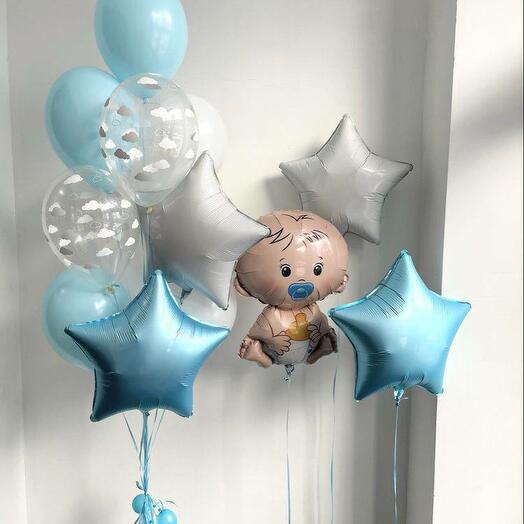 Boy Balloon Set (Helium)