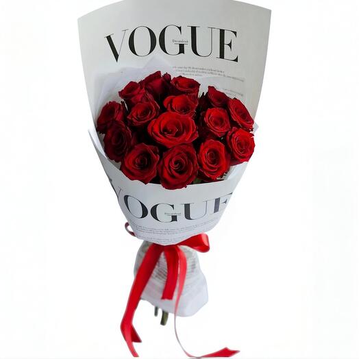 Bouquet of fresh red roses — Wogue