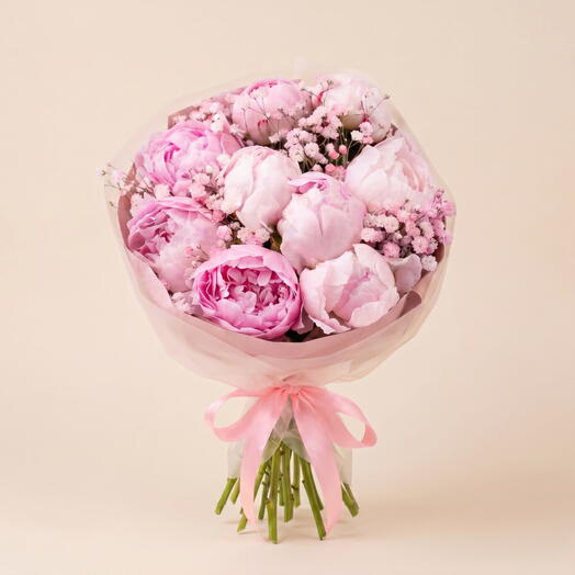 Bouquet of Pink Peonies for You