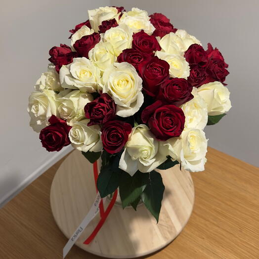 Red and White Roses