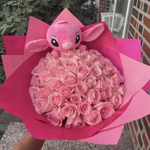 Pinkie bouquet Roses and Stitch