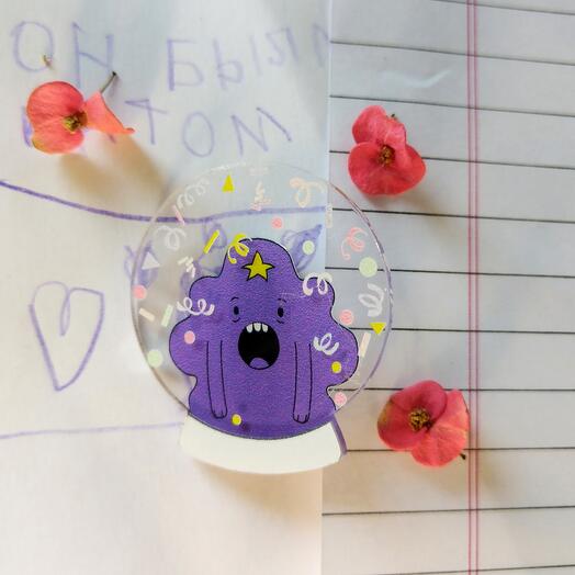 Brooch "Snow globe"