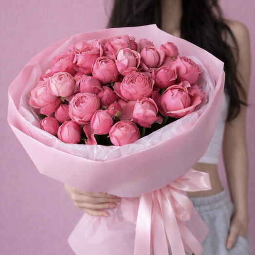🌹Bouquet of pink peony roses