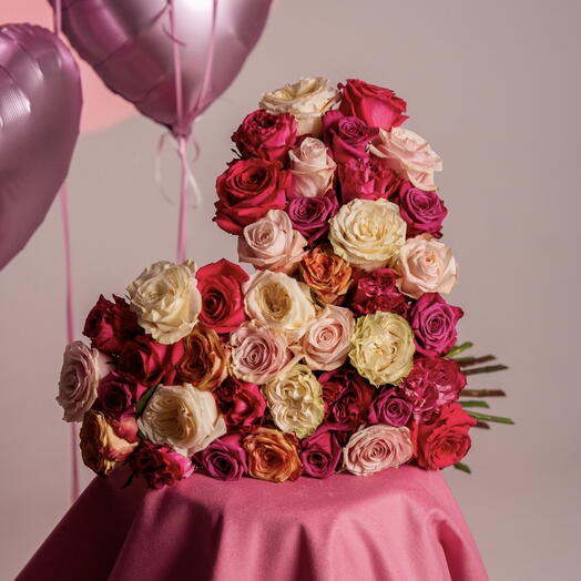 Bouquet of roses heart