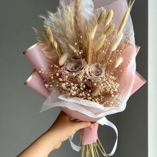 Dried flower bouquet "Nude"