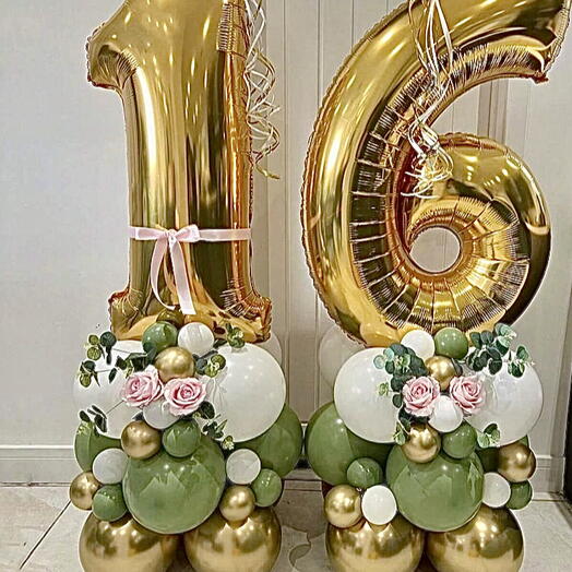 Balloons with numbers
