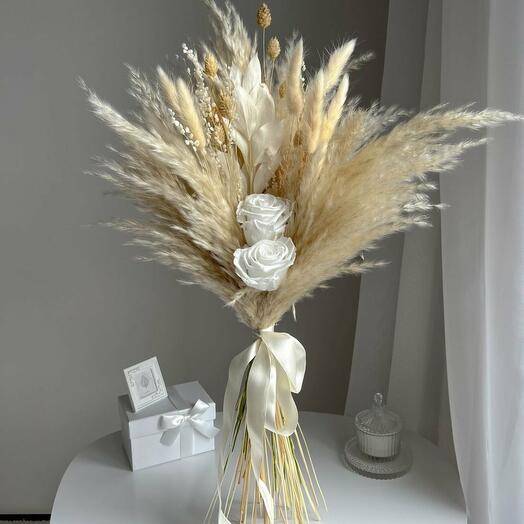 Dried flower bouquet "Vanilla"