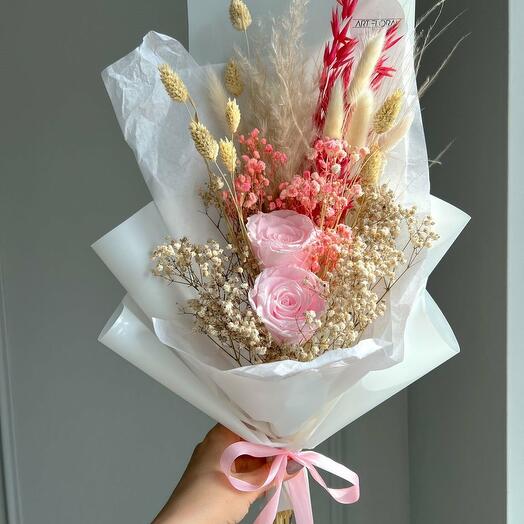 Dried flower bouquet "Pink"
