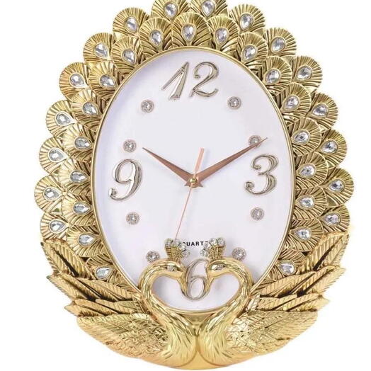 Peacock wall clock