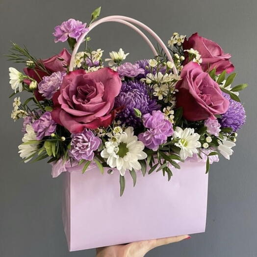 Bag with flowers