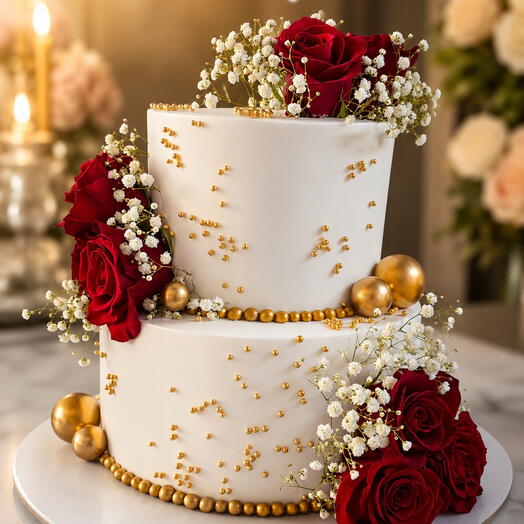 Ruby Rose Elegance Cake