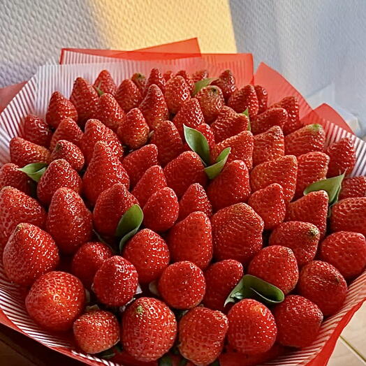 Bright bouquet with strawberries