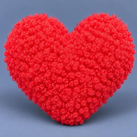 Soft Heart Sticker Red