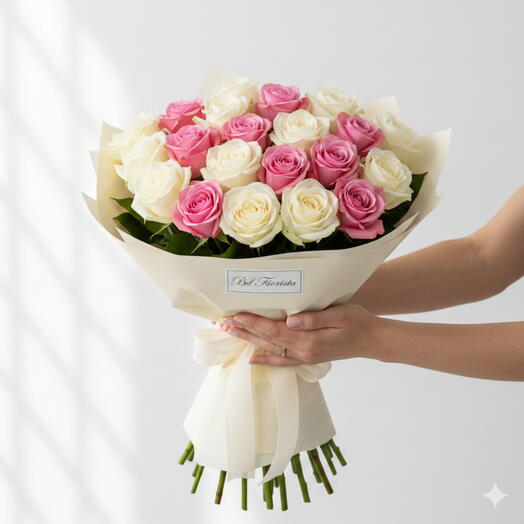 Pink and white