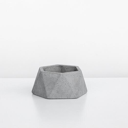 Concrete flower pot, Бетонный цветочный горшок