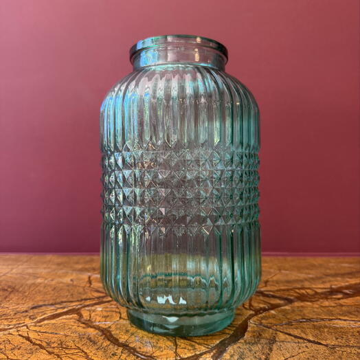 Aqua Glass Vase