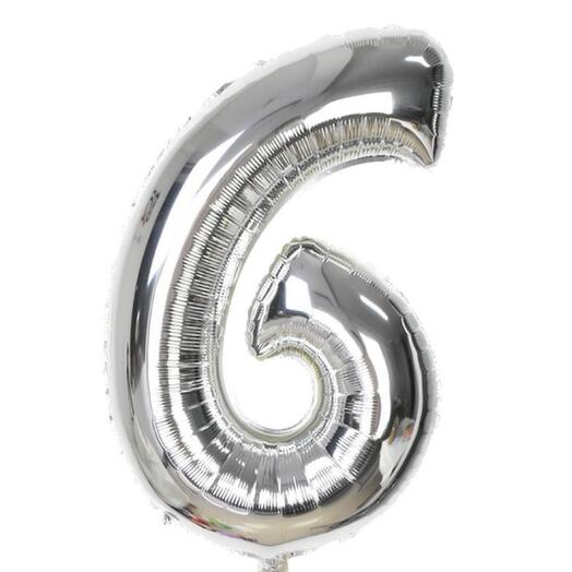 Balloon digit 6