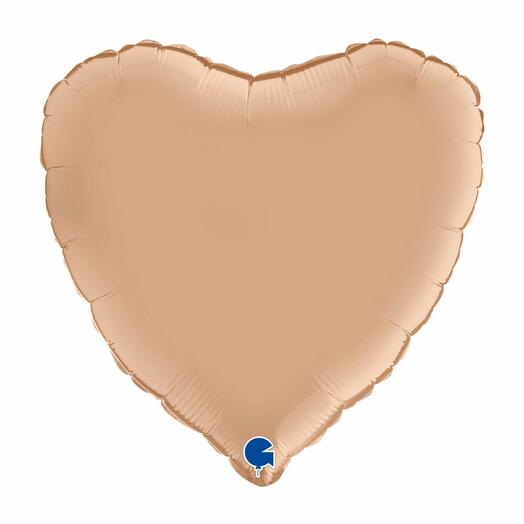 Foil heart beige