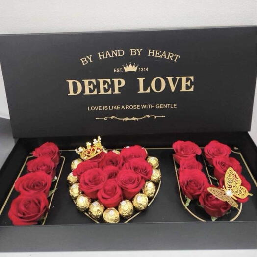 🌹 Luxury Heart Rose Box – Fresh Real Red Roses   Chocolates
