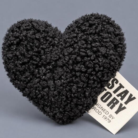 Soft Heart Sticker Black