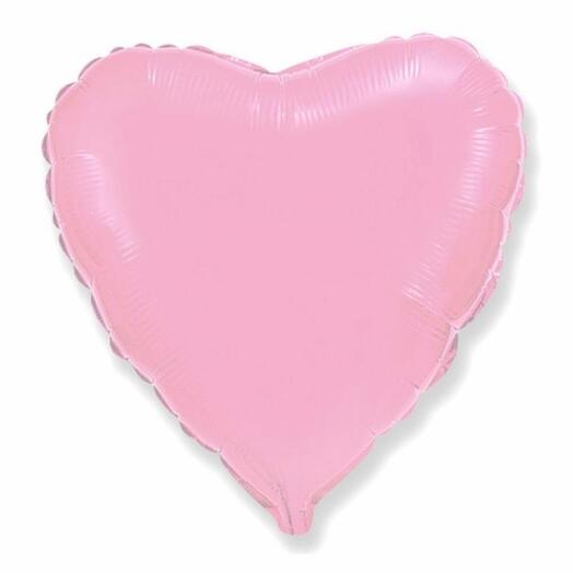 Large foil heart 70 cm pink