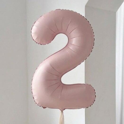 Balon z helem Cyfra 2