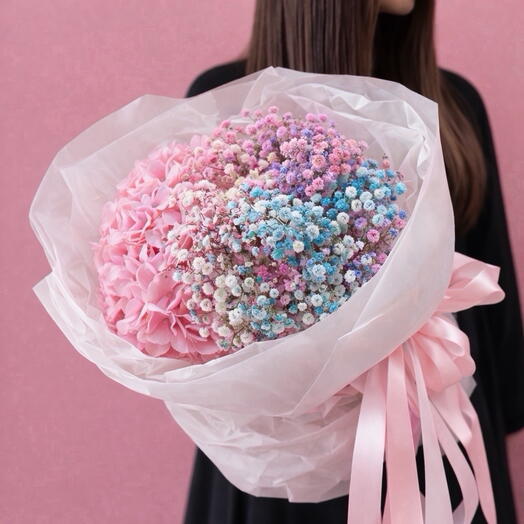 🌸Bouquet of hydrangeas and baby's breath
