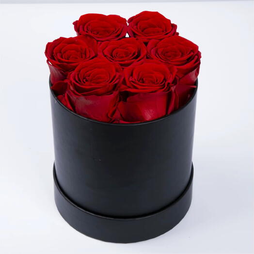 Eternal rose flowers in the box