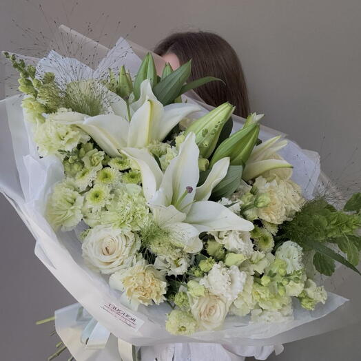 Bouquet  Whoye mix garden 🤍🤍🤍