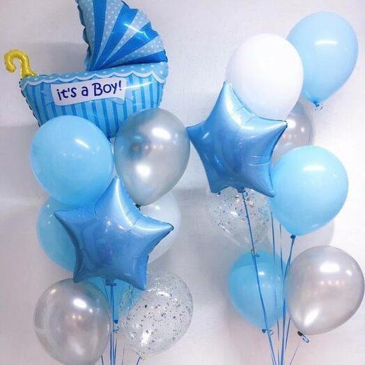 Baby Boy Balloon Set (Helium)