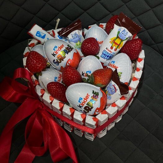 Sweet heart with strawberries