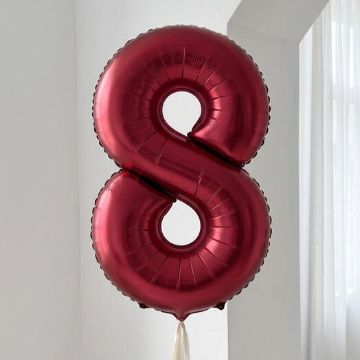 Balon z helem Cyfra 8