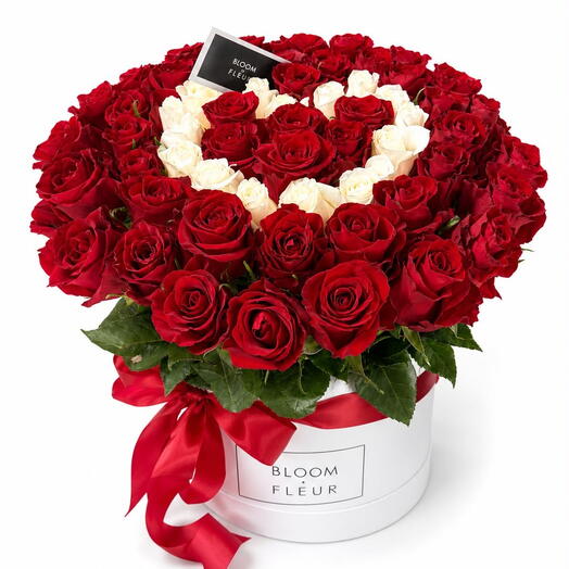 Red and white roses