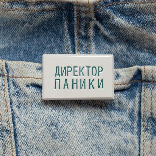 Handmade brooch "Panic Director"
